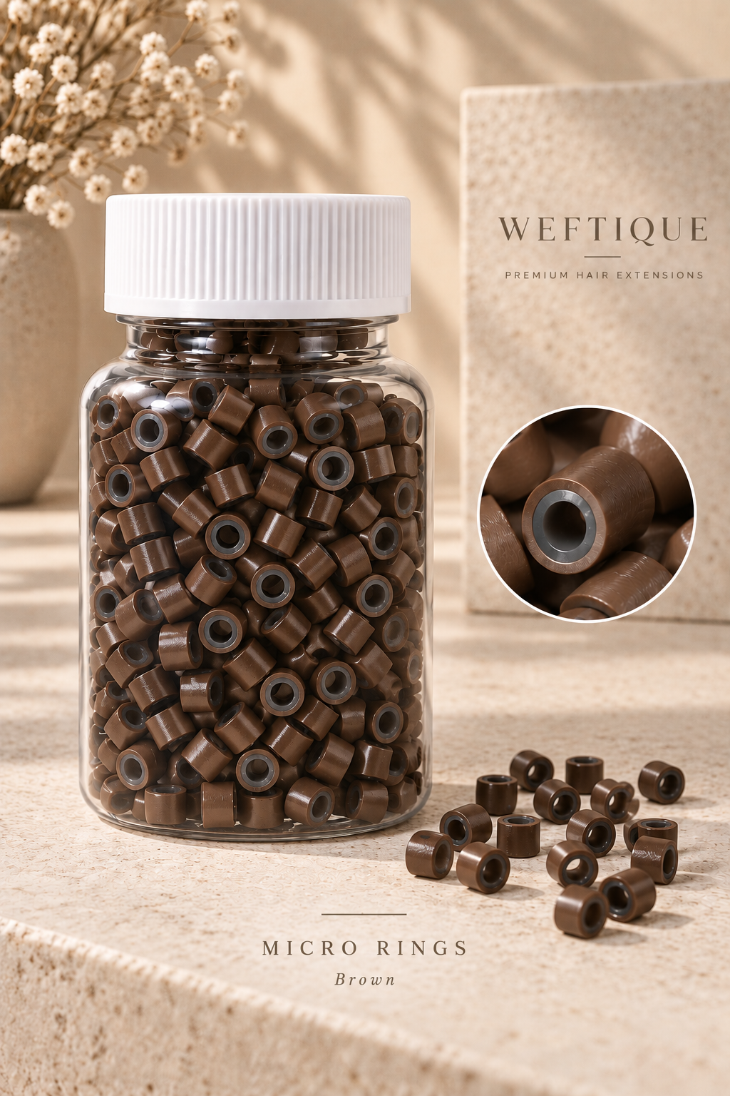 Weftique Micro Rings - Brown